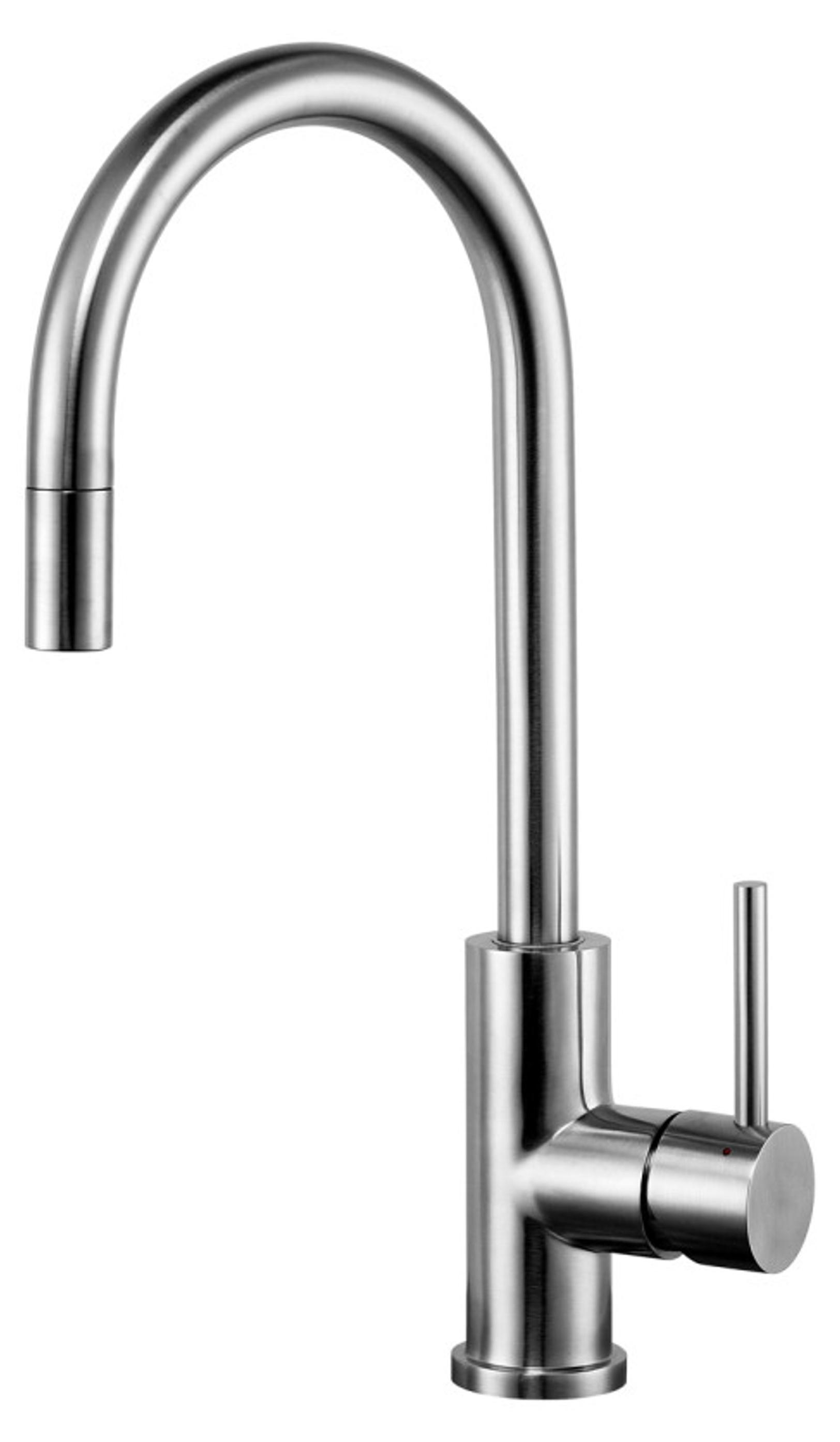 Caressi Armatur CA114l U ECO, Edelstahl Küchenarmatur, wassersparend Image
