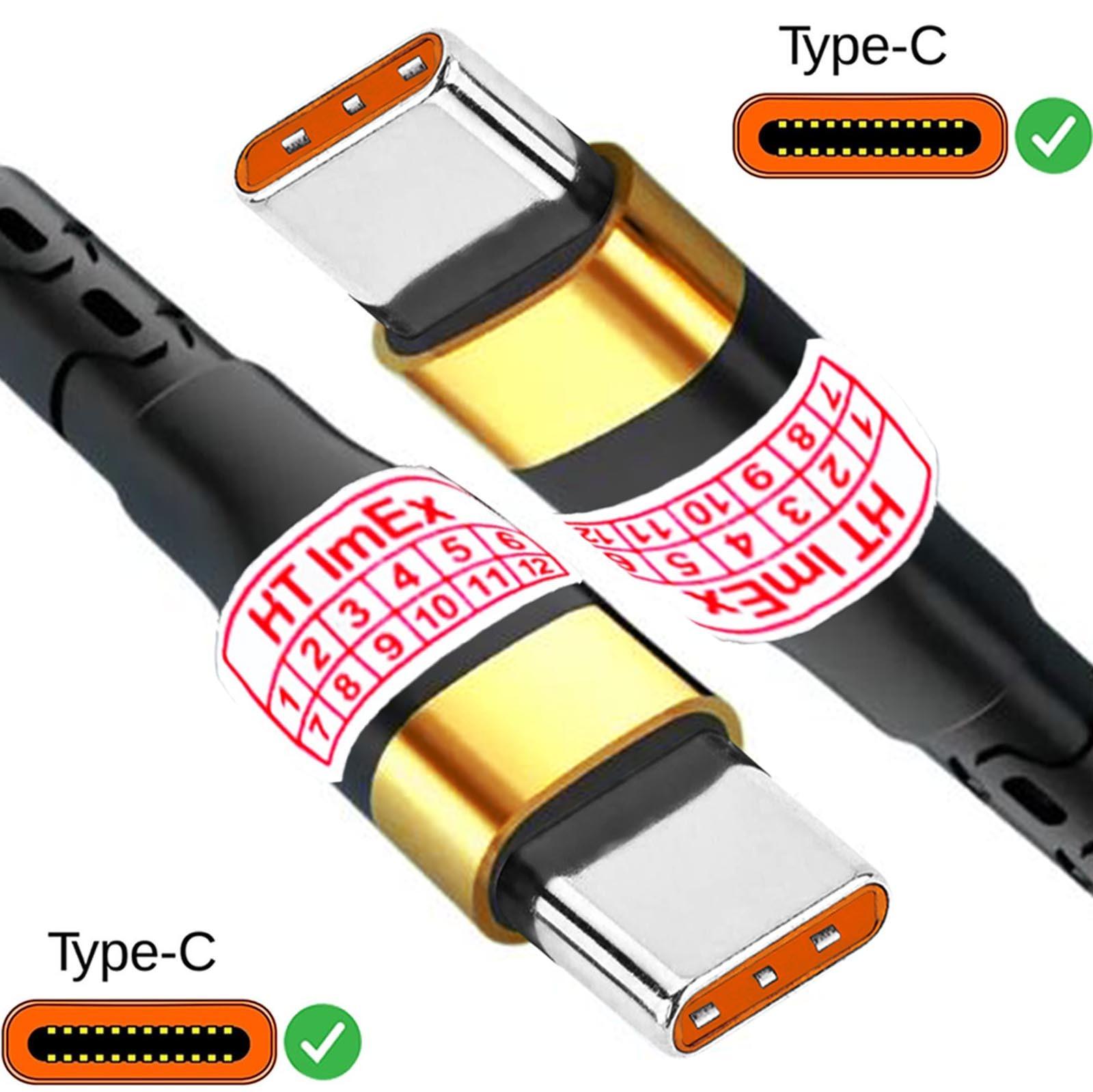 HT ImEx USB-C auf USB C anschluss kabel Ladekabel nylon für Google Pixel 7a, 8a, Google Pixel 8 Google Pixel 8 Pro