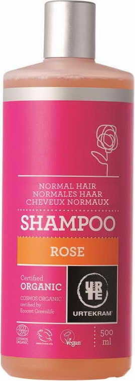 URTEKRAM Feuchtigkeitsshampoo für normales Haar ROSE 500 ml 46732