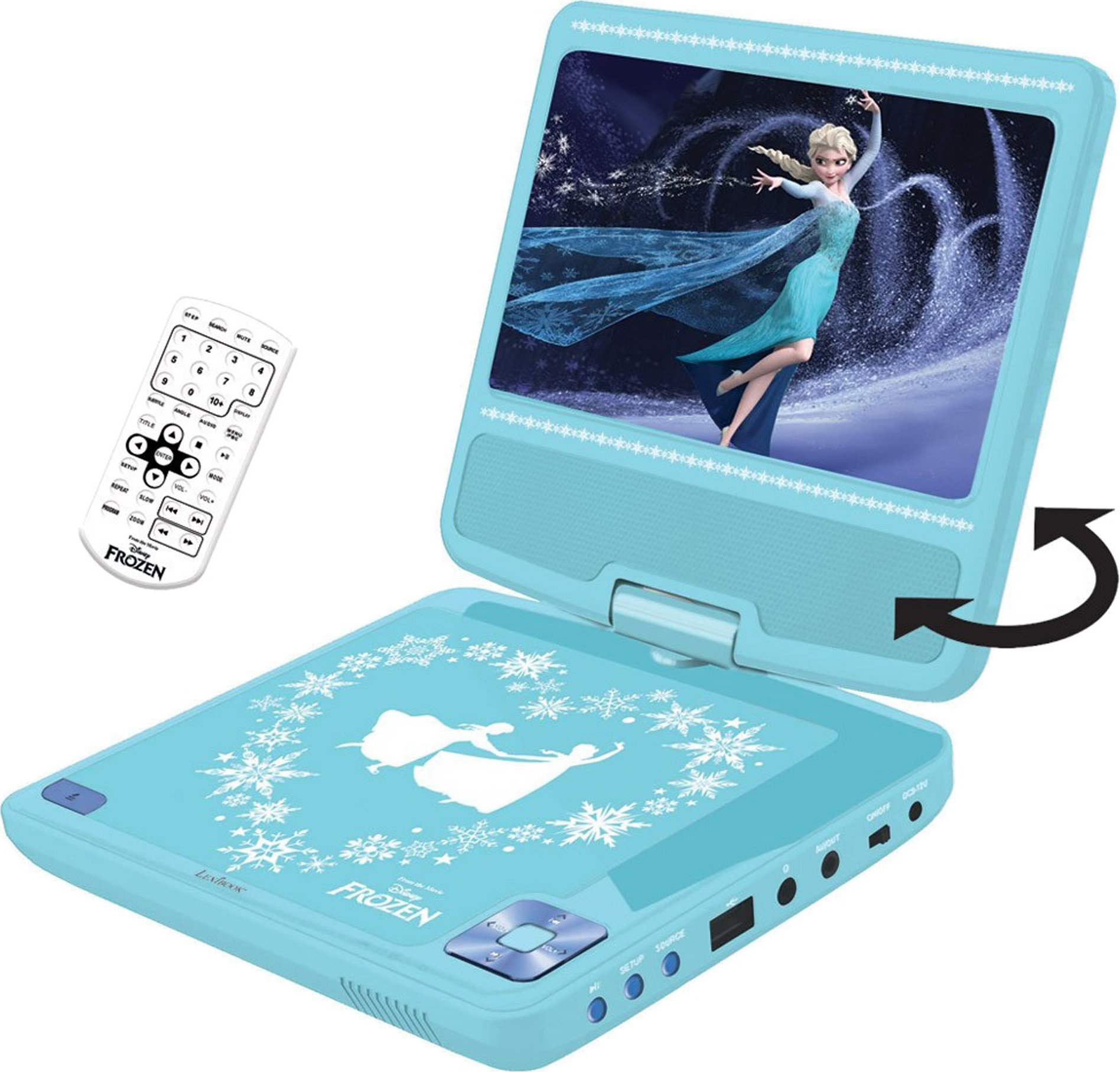 Lexibook Tragbarer 7-Zoll-DVD-Player Die Schneekönigin DVDP6FZ