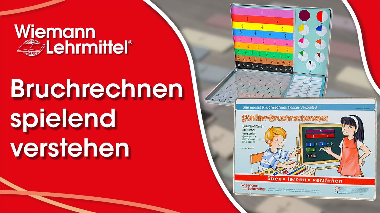 Wiemann Lehrmittel Magnetbox Schueler-Bruchrechensatz 51 Teile mit Aufgaben W-31127
