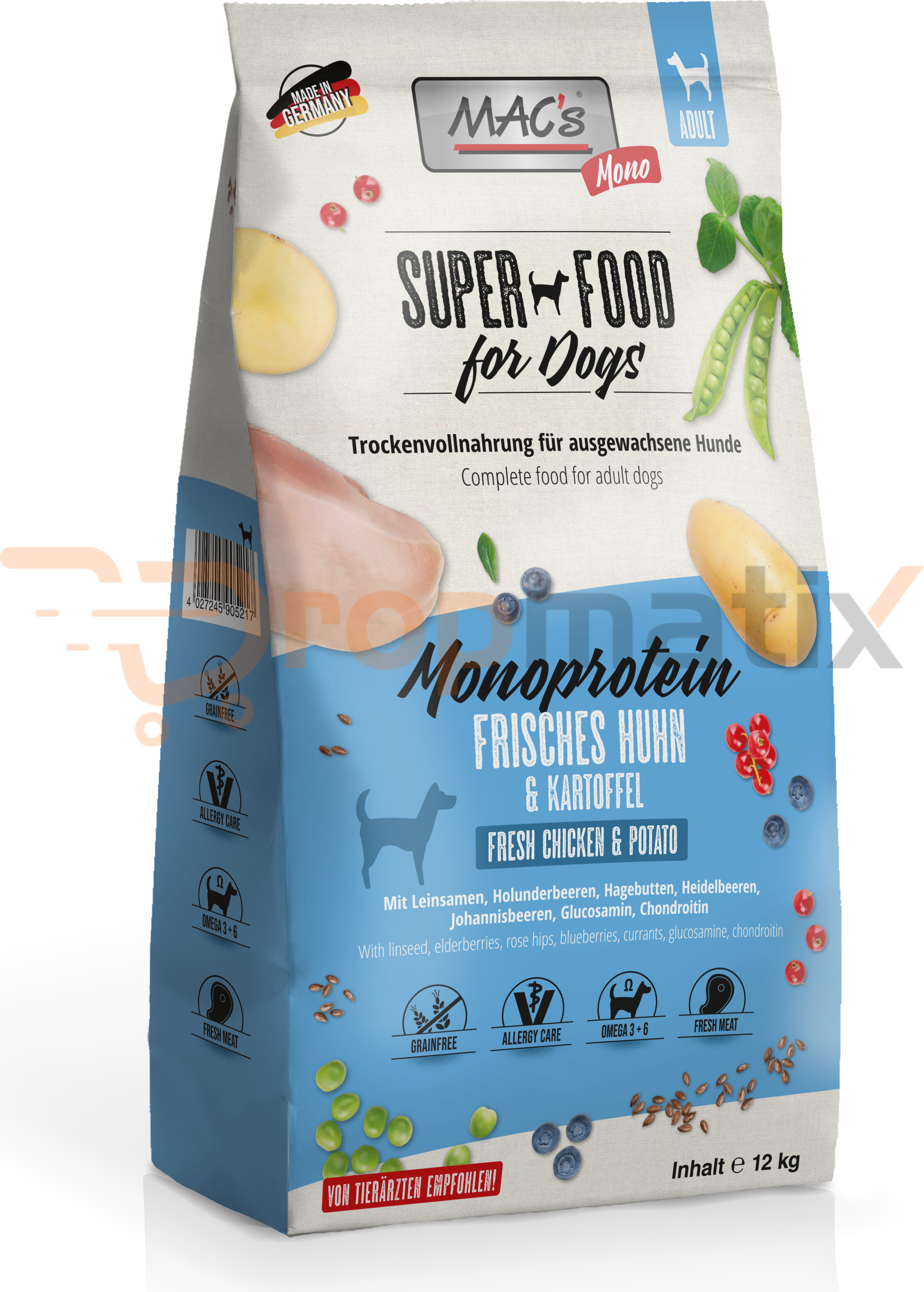 MAC's DOG Trockenfutter Mono Huhn 12kg 90521
