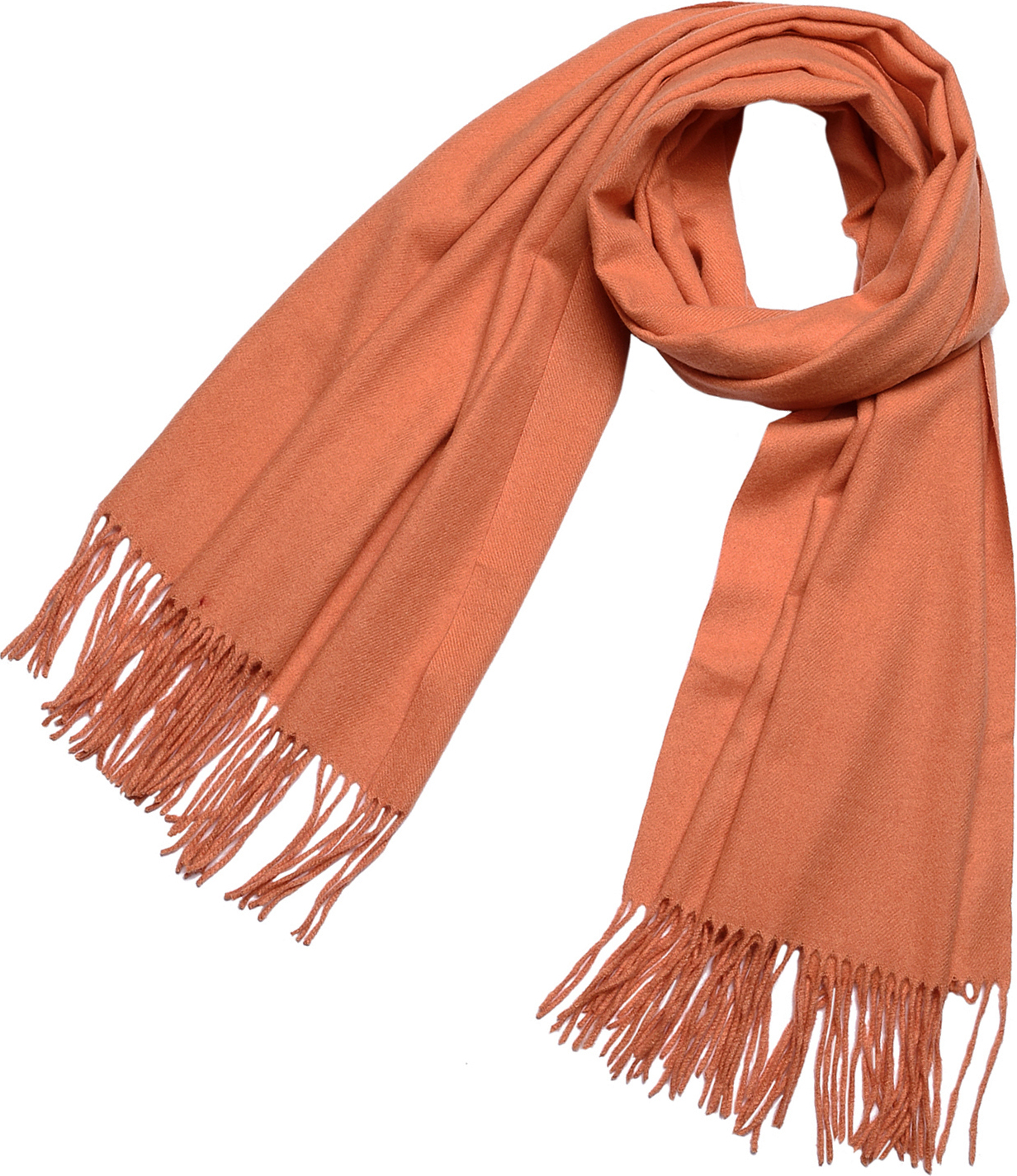 DonDon Damen Winter-Schal groß und flauschig 200 x 70 cm - Orange DO-SCH009