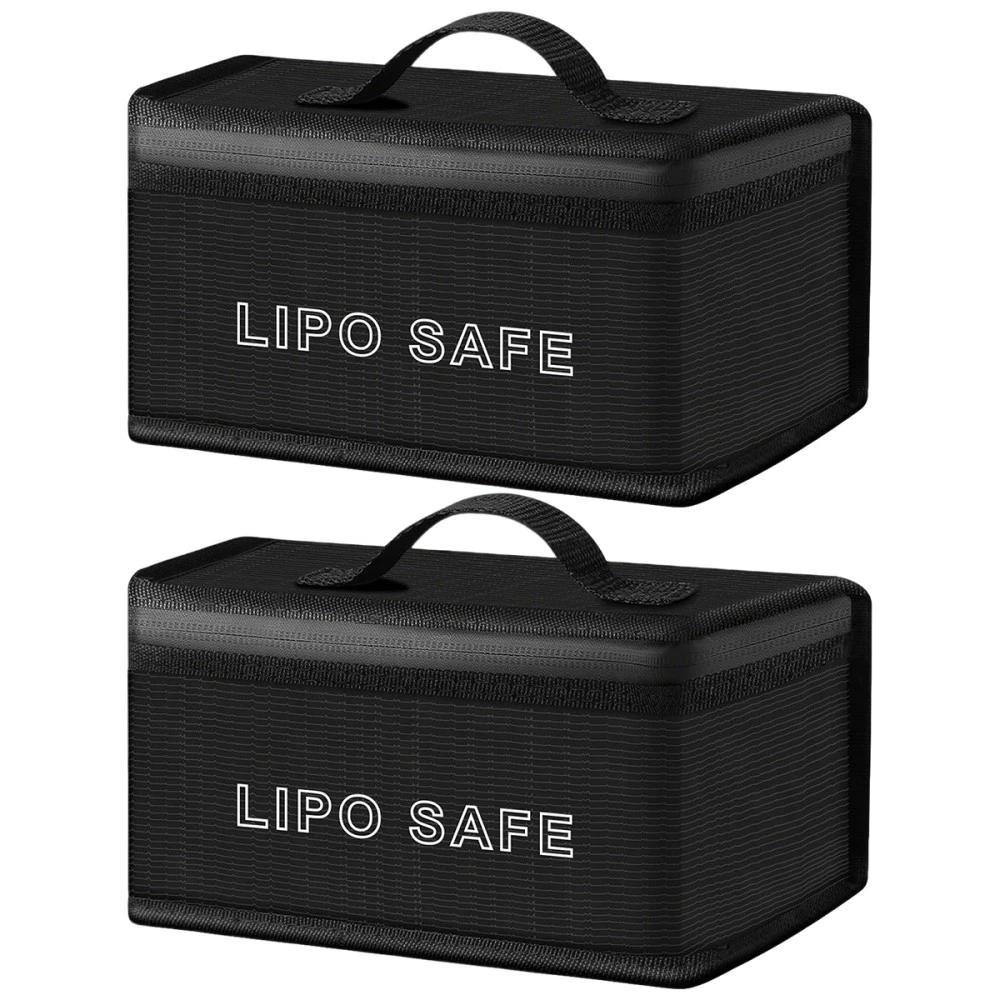 Unbranded 2 Stück Feuerfeste Lipo Akku Tasche Safe Bag Akkutasche Lipotasche Ladetasche