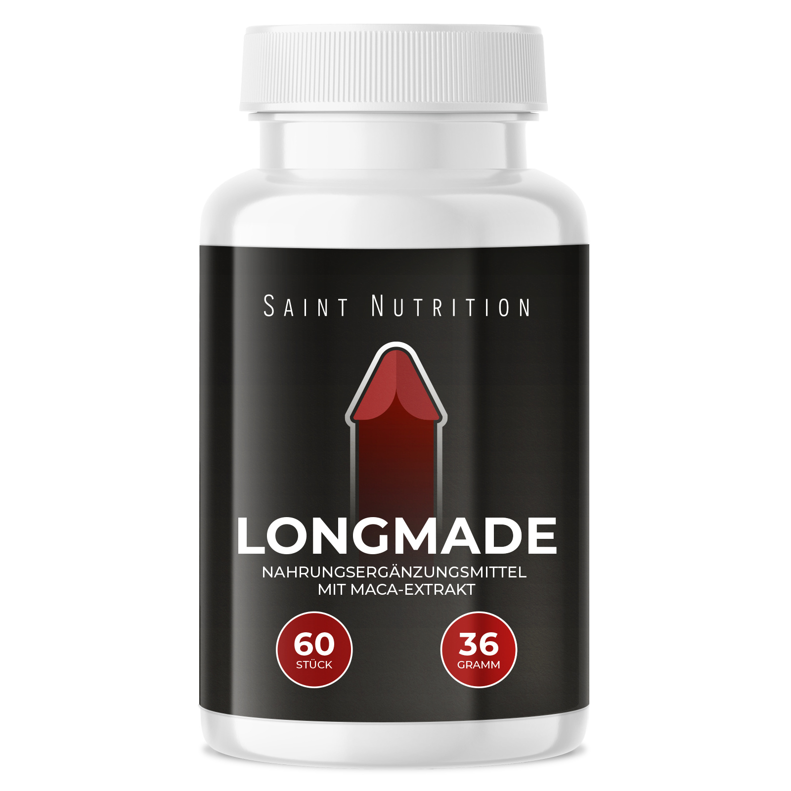 Smart7 Saint Nutrition® LongMade – Penis Vergrößerung – L-Arginin – für Ihr Liebesleben – only for men – Kapseln für Penisvergrößerung - größeren Penis