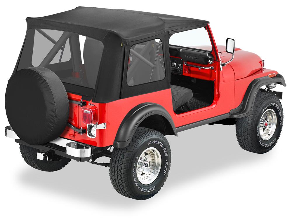 Bestop Supertop ohne Softtoptüren schwarz Softtop Verdeck Jeep CJ7 Wrangler YJ 76-95 51599-15