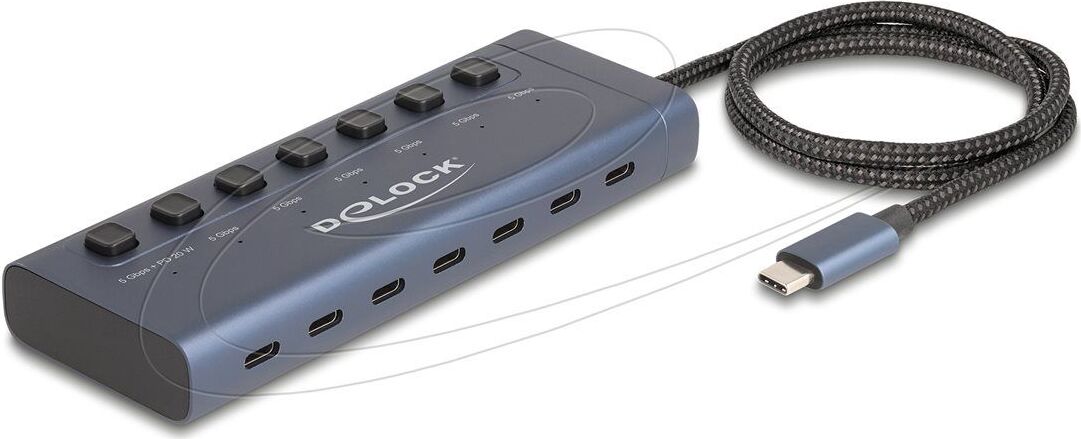 DELOCK USB 5 Gbps Hub mit 7 USB Type-C Ports