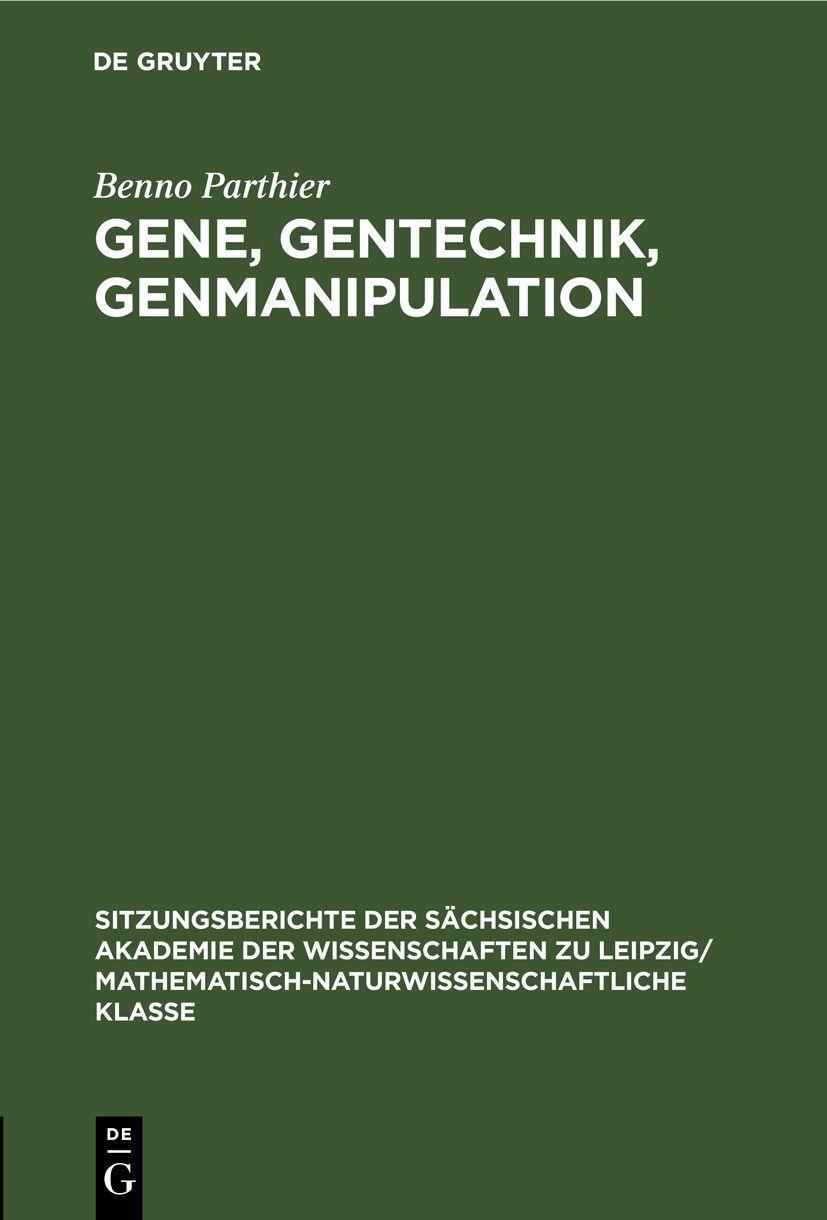 De Gruyter, Mercury Learning And Information Gene, Gentechnik, Genmanipulation