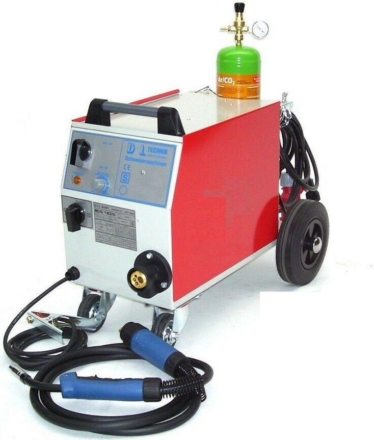 Apex Schutzgas Schweissgerät MIG182/6 230/400V + Schutzgasflasche 2.2L Mischgas