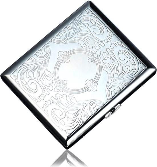 Merkloos r Zigarettenhalter – Zigarettenbox für 3 Zigaretten – Zigarettenaufbewahrungsbox – Zigarettenetui aus Metall – für 20 Zigaretten 110267-0