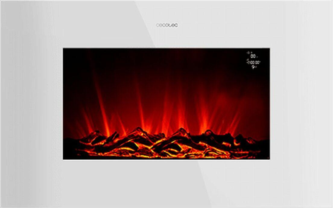 Dekoratívny elektrický nástenný krb Cecotec ReadyWarm 3590 Flames Connected White 1000 - 2000 W