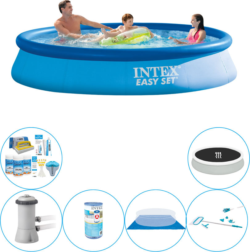 Kombinovaný balík bazénov - Intex Easy Set Round 366x76 cm