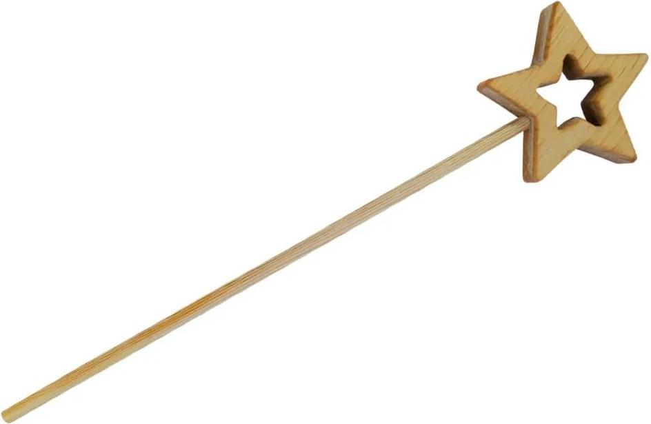 Holzspielerei Feenstab Stern aus Holz 73562