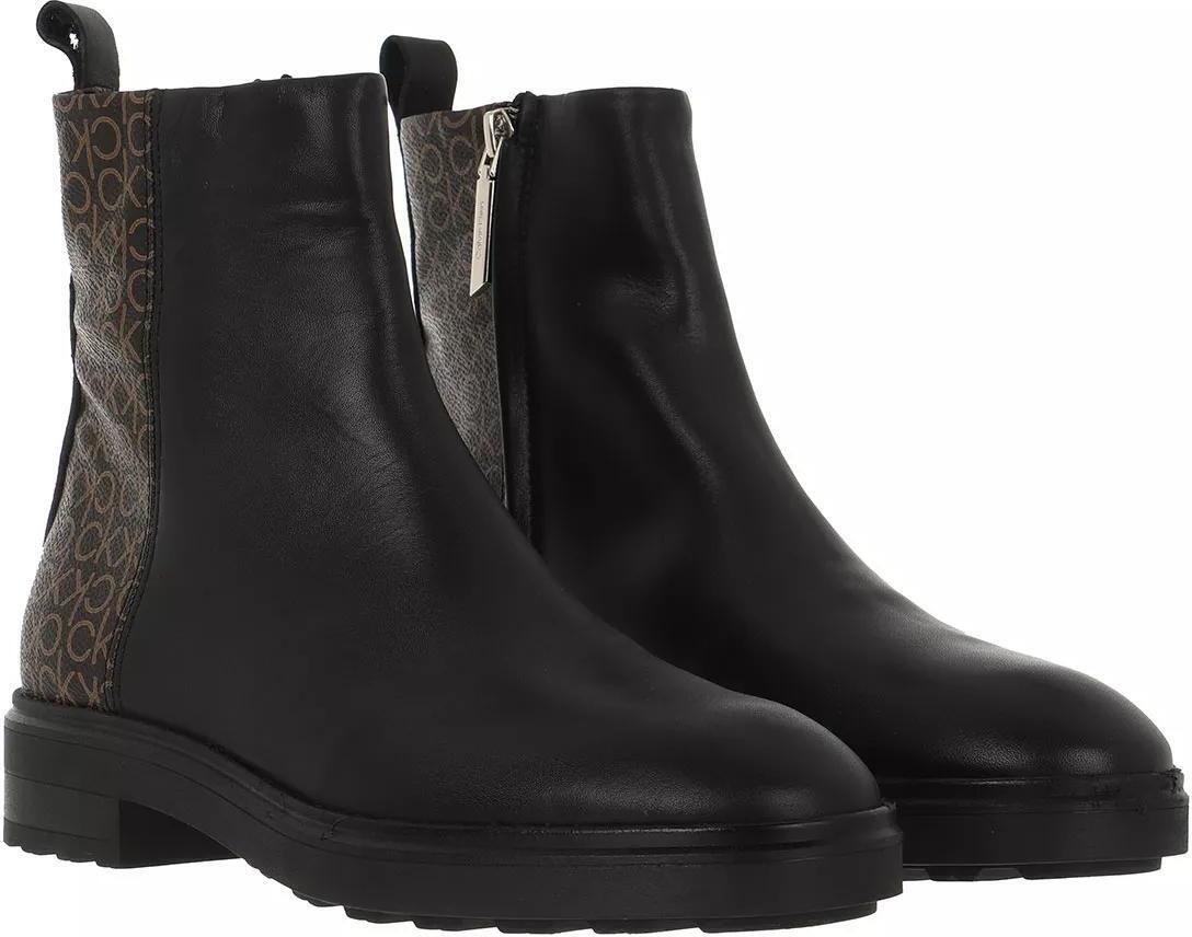 Calvin Klein Cleat Ankle Boot Mono Mix Black/Brown Mono
