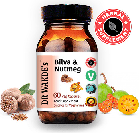 DR WAKDE'S Natural Health Care DR WAKDE'S Bilva & Nutmeg Kapseln | 60 Vegi Caps | Ayurveda-Supplement | Vegan | 100% Kräuter | Mengenrabatte | Am selben Tag Versand HS007