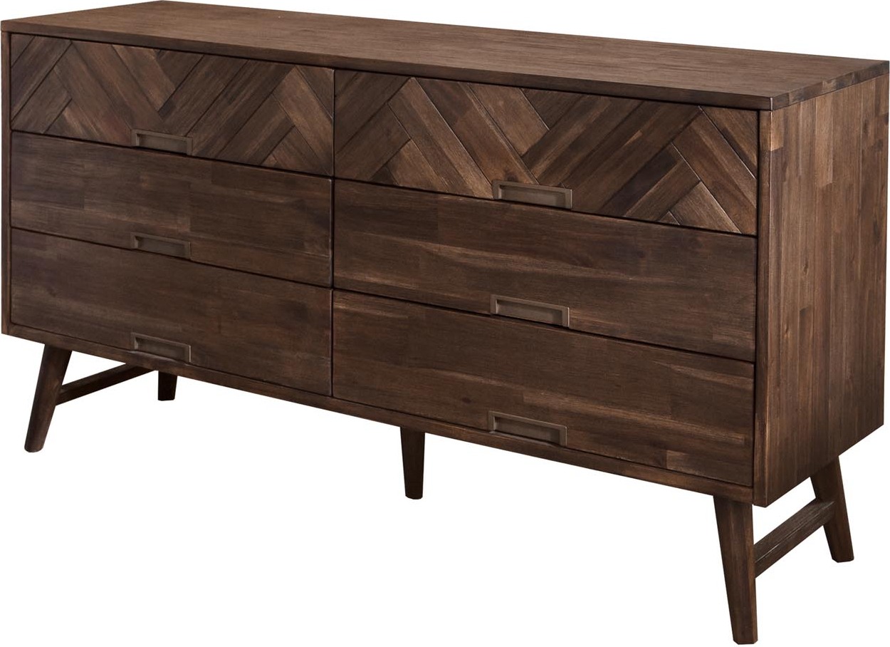 Livin Hill Ashton Massivholz Kommode Breit Akazie ASTB04
