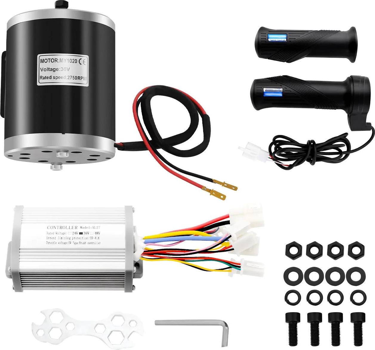 Súprava na prestavbu na e-bike/skúter - Kefový motor 800 W 2750 ot/min - Pre malé skútre, motokáry, plážové bicykle - čierna