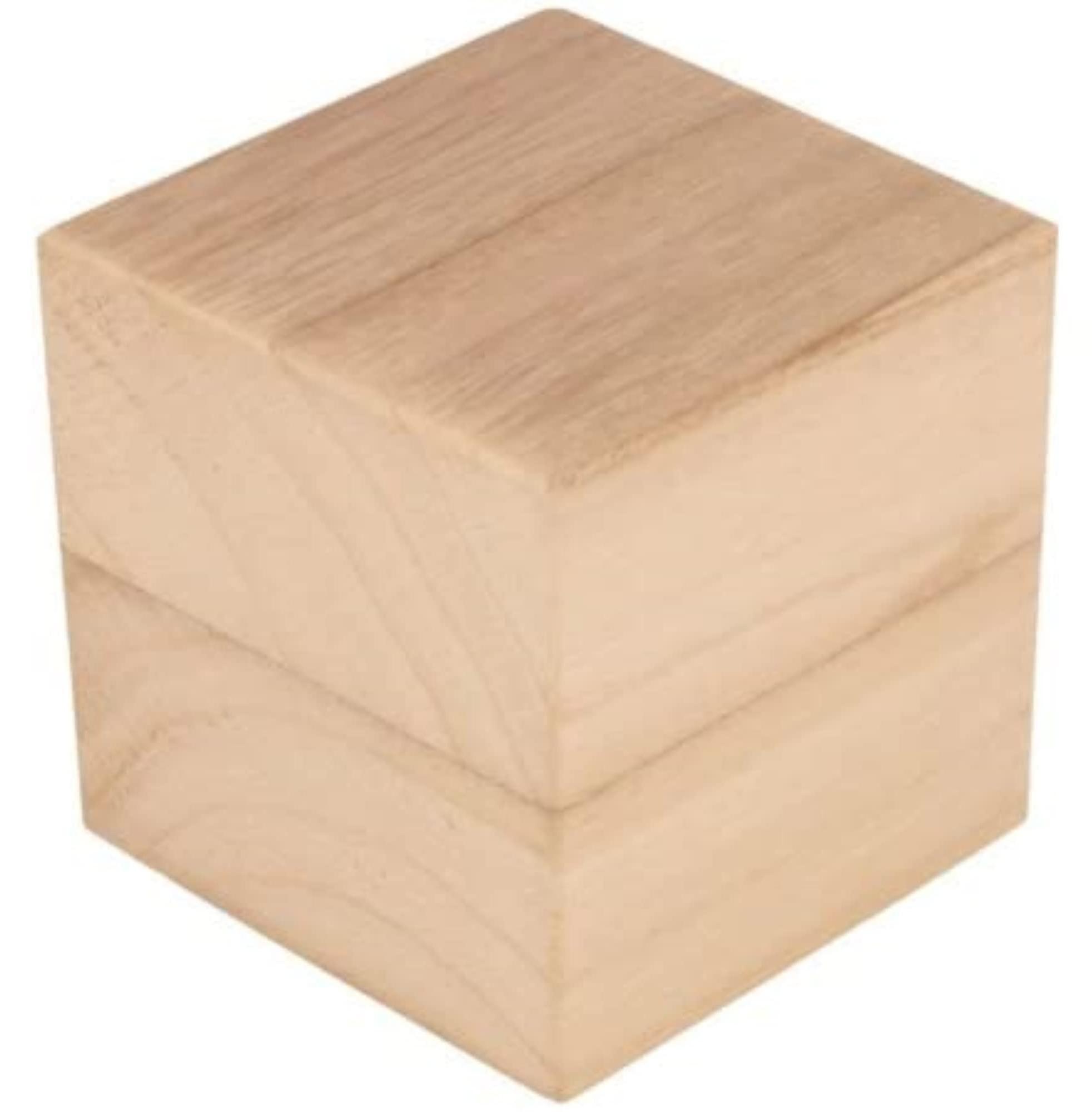 Merkloos Set aus 3 Holzquadern 8x8x8 cm