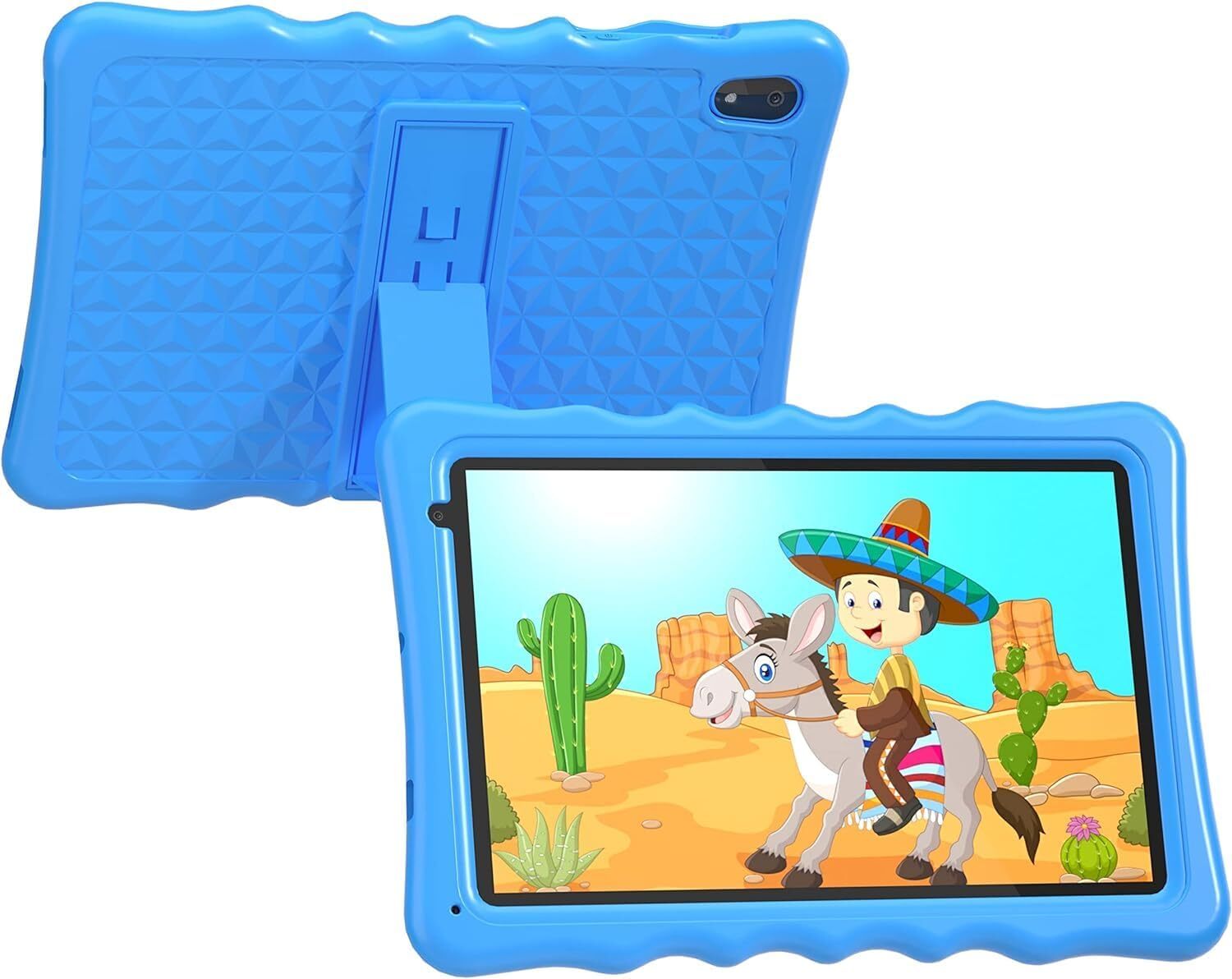 Tibuta Kinder-Tablet, 10,1 Zoll Android 13 Tabletten Kinder, 4GB RAM 32GB ROM 5000mAh Akku, Kleinkind Tabletten Bluetooth, WiFi, Kindersicherung, Dual-Kamera, stoßfest