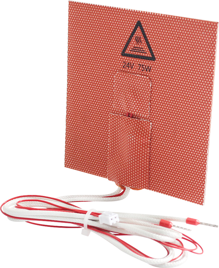 Aibecy 3D-Druckerzubehoer, Silikon-Heizkissen, 24?V, 60?W, Heizmatte, 100?x?100?mm, beheiztes Bett mit Thermistor, kompatibel mit Voro V0 3D-Drucker