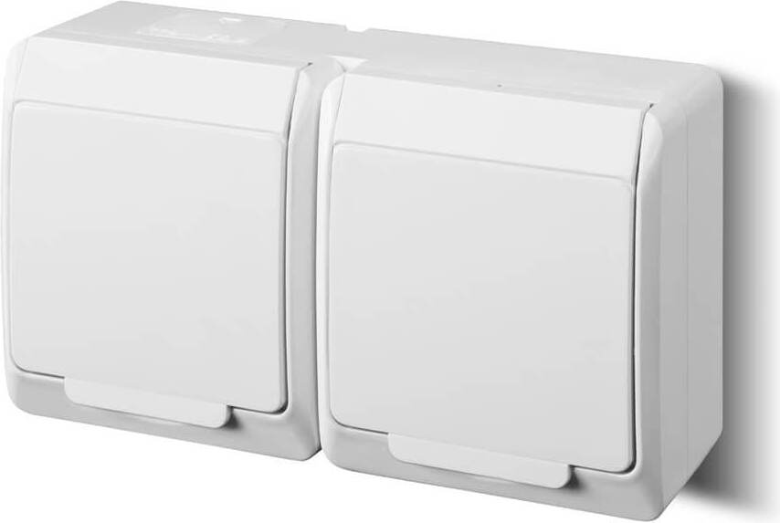 Elektro-Plast Elektroplast Socket Hermes 2Pl White Ip44 0325-02