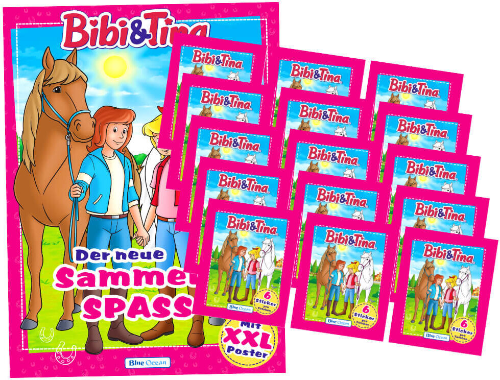 Blue Ocean Bibi und Tina Sticker Serie 2 - Pferdesticker Sammelsticker (2024) - 1 Album + 15 Tüten
