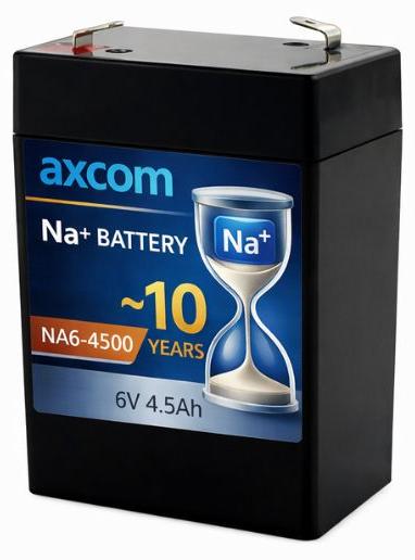 Axcom Natrium Ionen Akku 6V 4,5Ah mit 4,7mm Steckkontakten