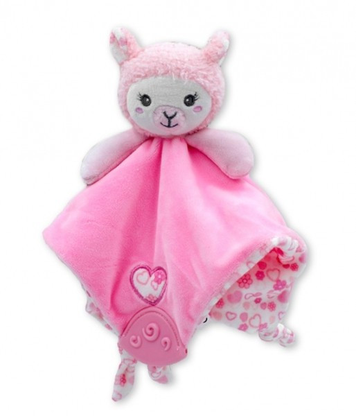 Tulilo Llama, Haustier mit Rassel und Beißring - rosa