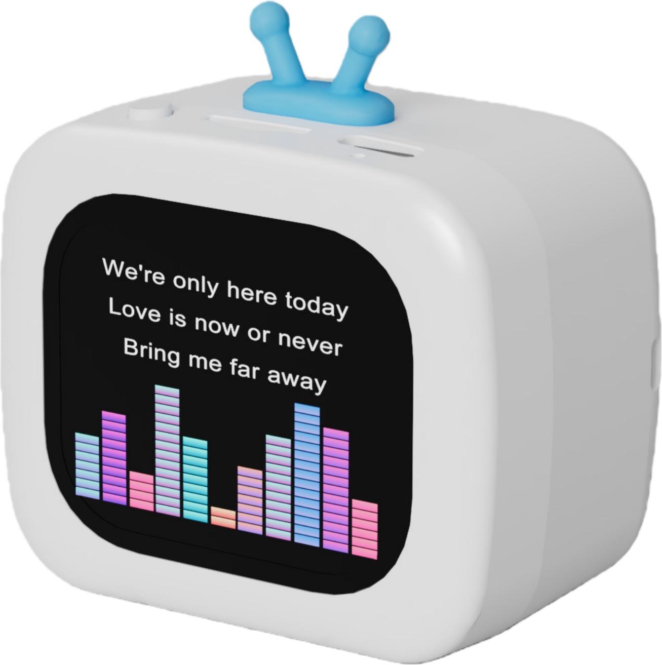 ZELURXX Bluetooth Lautsprecher mit Bildschirm, Liedtextanzeige, tragbar, Bass, 8h Laufzeit, 2.1 Kanal, Smart Speaker, 5W, freihändig, 8G