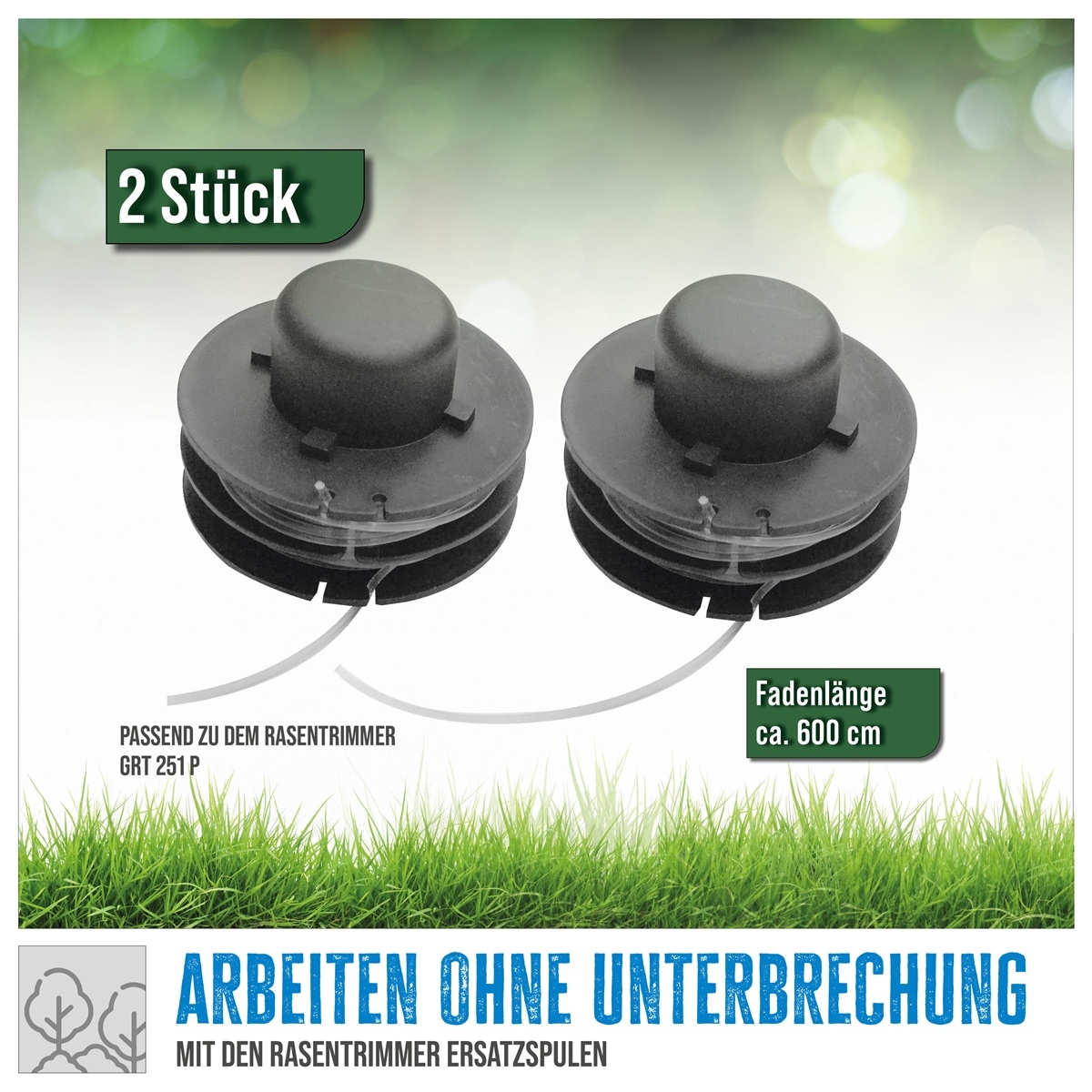 GÜDE Ersatzfaden Mähfaden Fadenspule 2-tlg. 6 m/1,2 mm passend für GRT 251 PGÜDE Ersatzfaden Mähfaden Fadenspule 2-tlg. 6 m/1,2 mm passend für GRT 251 95178