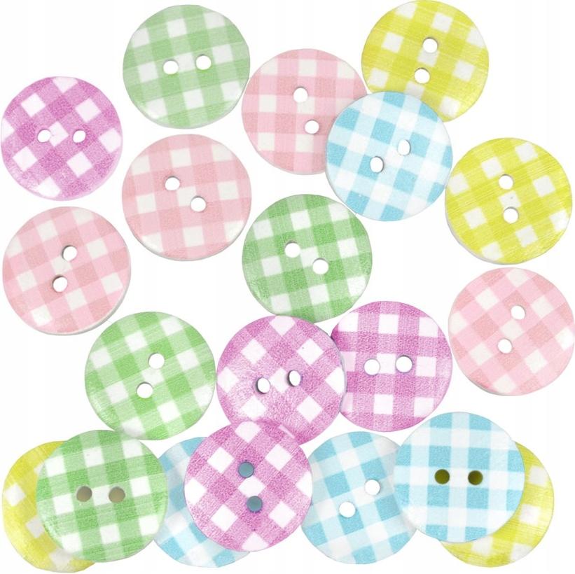 PIKA Holzknöpfe Bunte Dekoknöpfe DIY Mix