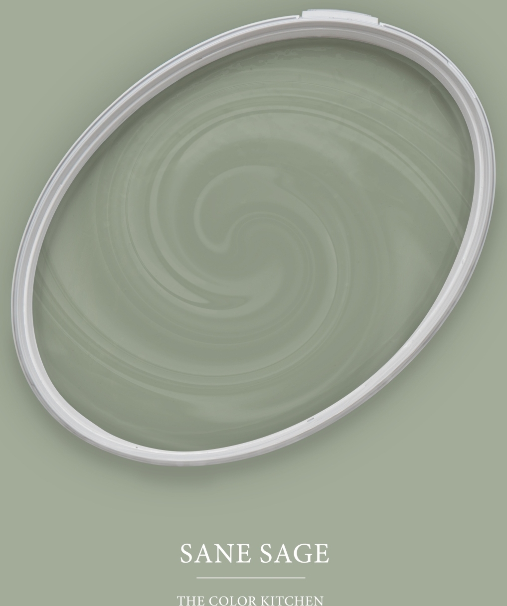 A.S. Création Wandfarbe Grün matt | The Color Kitchen Sane Sage | Exklusive Innendispersion Hohe Farbintensität | 2.5 Liter WF95