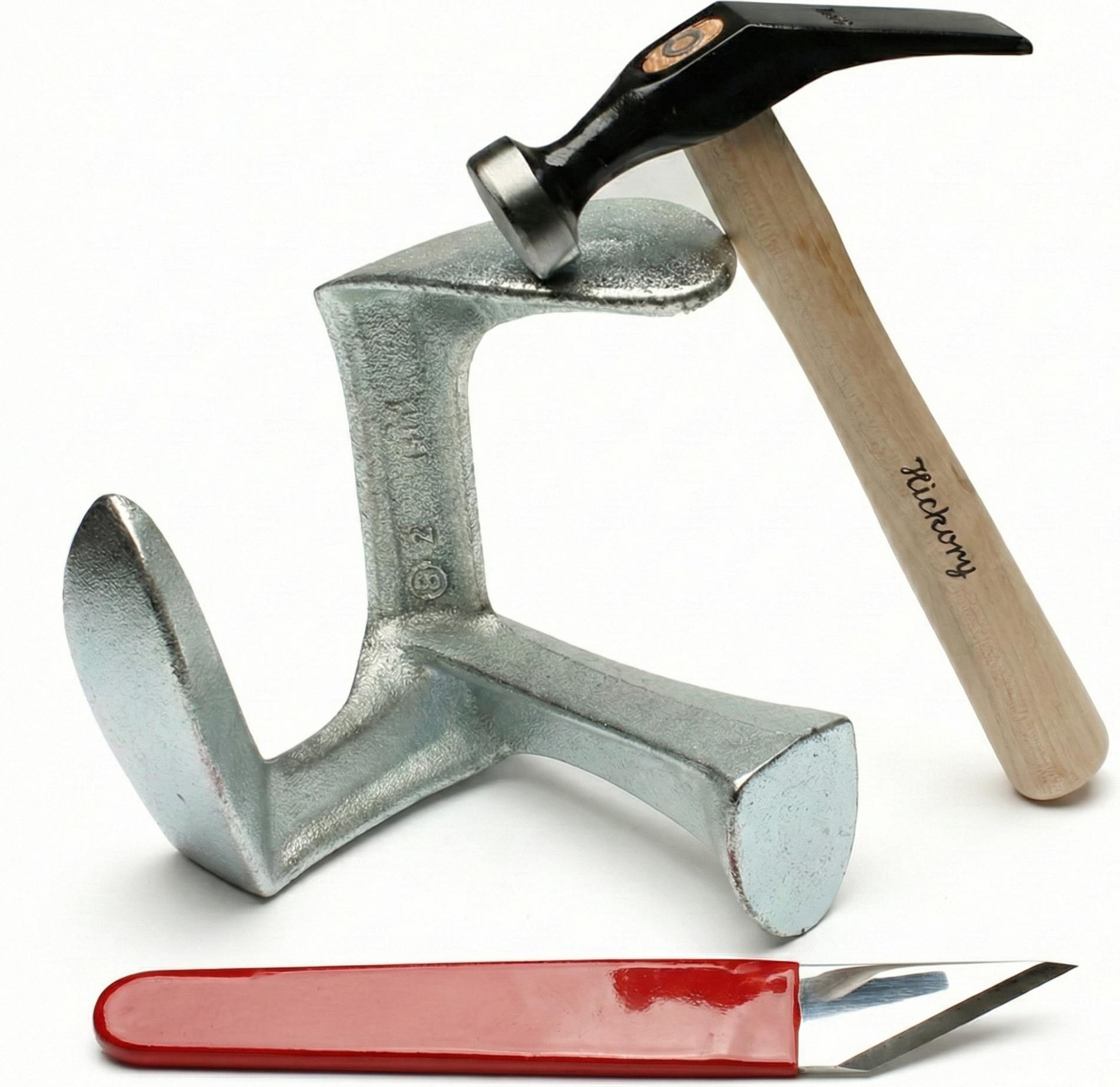 Langlauf Schuhbedarf Schuhmacher Werkzeug - Dreifuß/Schustermesser/Spezialhammer - - Schuhe selber reparieren - Absatzreparatur Sohlenreparatur Schuhreparatur