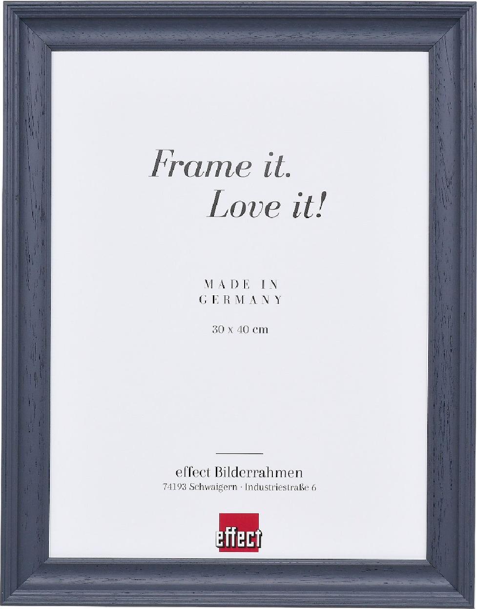 Wandspiegel aus grauem Holz, 45 x 80 cm - klassisches Profil mit Tiefeneffekt