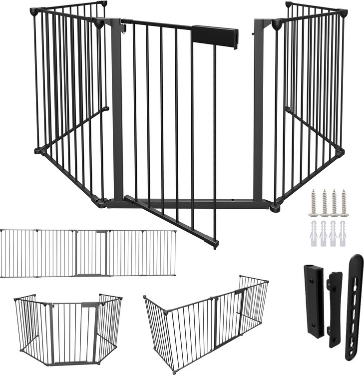 Jopassy Kaminschutzgitter Absperrgitter Türschutzgitter Kaminfunkenschutz Schwarz RL-HG9160-1-OTjhb