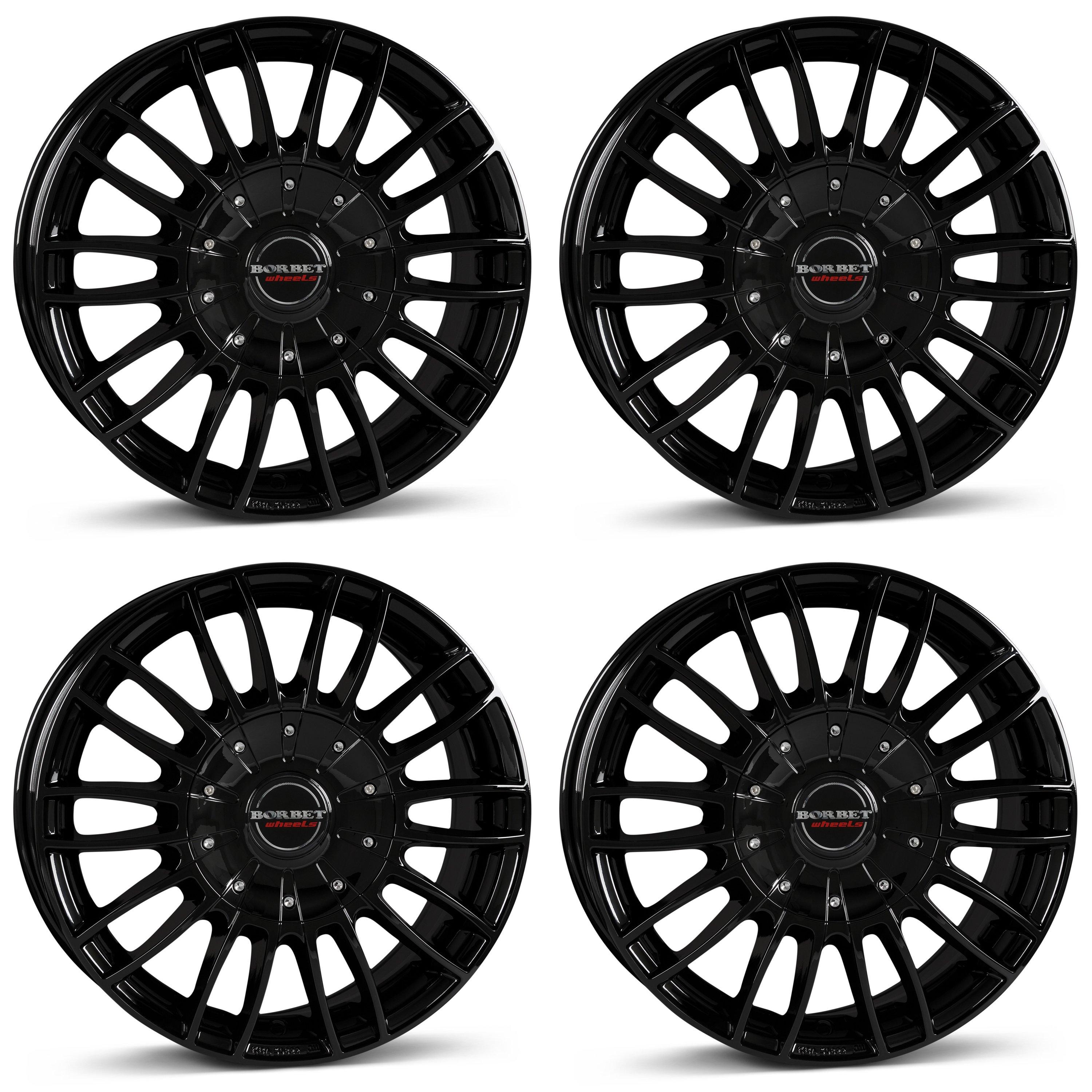 4 Borbet Felgen CW3 7.5x17 ET40 5x108 SW für Dethleffs Crosscamp 5x108 SW für Dethleffs Crosscamp Aluräder 4-CW3 75740108565,1BG