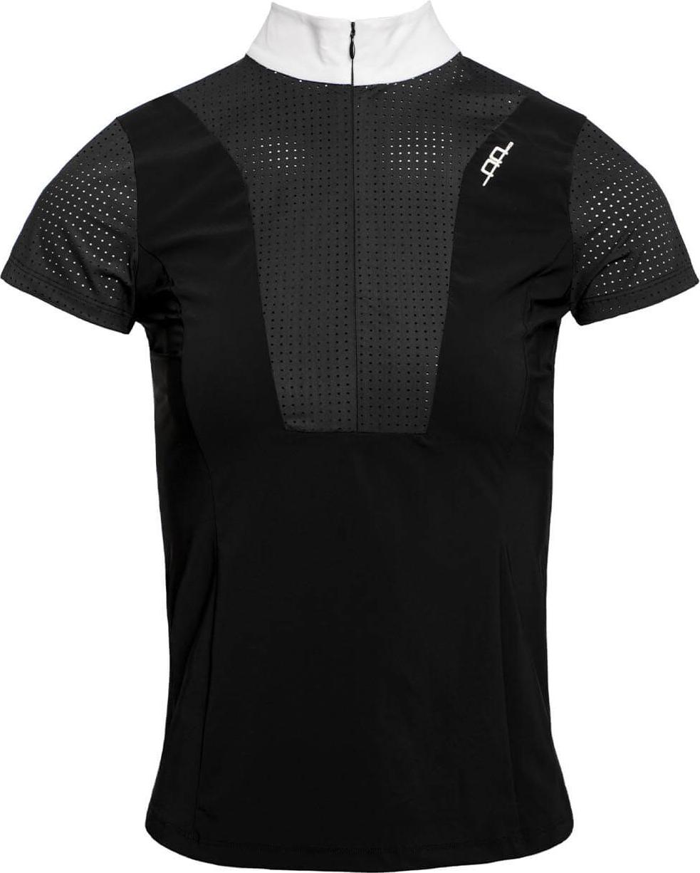 Horseware Ireland Turniershirt Kurzarm Damen Oliva Black L CJPLTZ-W000-LA