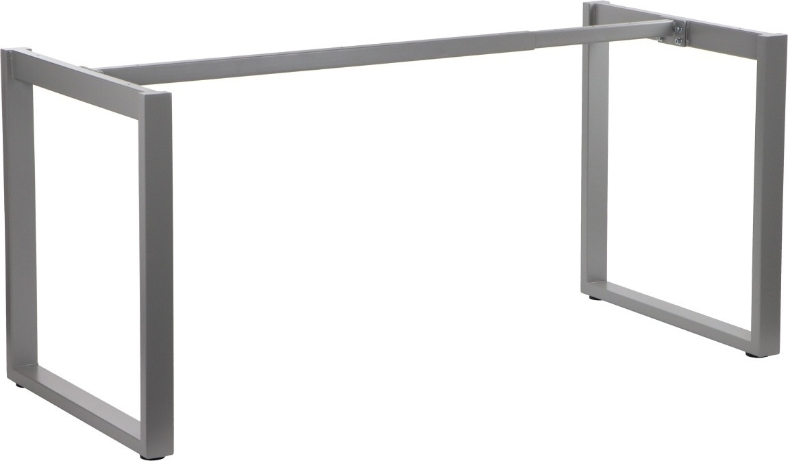 STEMA Metallgestell für Schreibtisch oder Tisch NY-131A, längenverstellbar, verstellbare Beine, Maße 120-180x80x72,5 cm, Grau