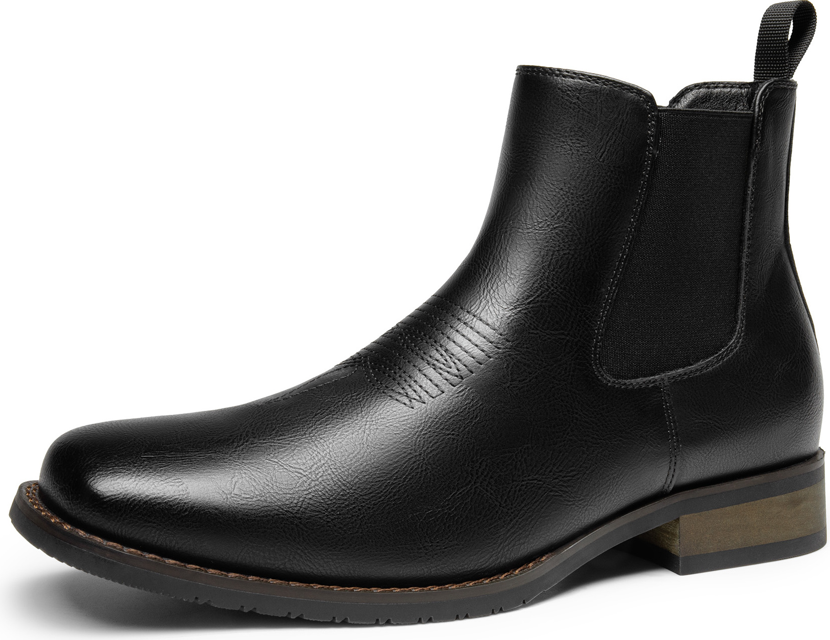 Bruno Marc Herren Stiefel Chelsea Boots Stiefeletten Komfort Schuhe,Size 44.5,Schwarz-Pu,BMUMAB2402