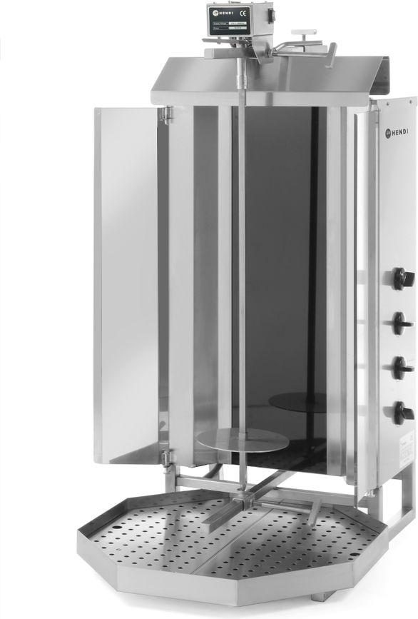 Elektrický gril na kebab, HENDI, Profi Line, 400V/7200W, 7,2kW, 550x700x(V)1120mm