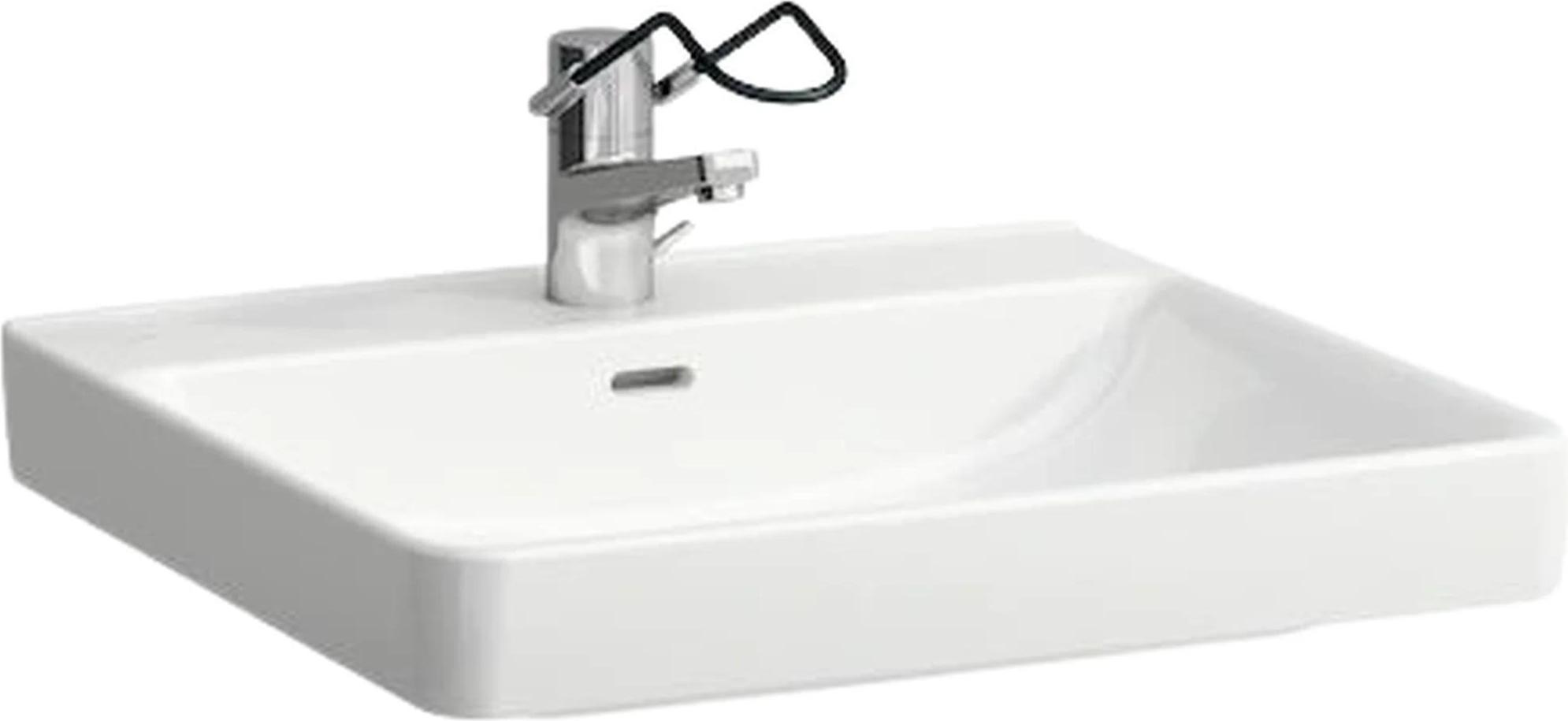 Laufen LF Pro Liberty WT 81195.0, barrierefrei, mit Hahnloch, ohne Überlauf, Überlaufkanal unten geschlossen, 600x550, weiß, 1 Stk. H8119500001561