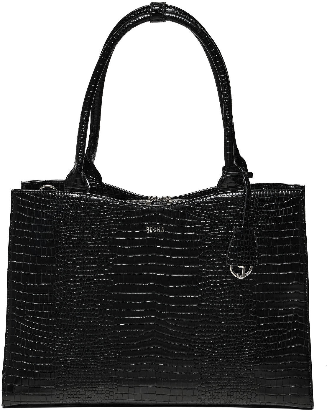 Socha Tasche Kroko Schwarz Socha Design Business Bag 