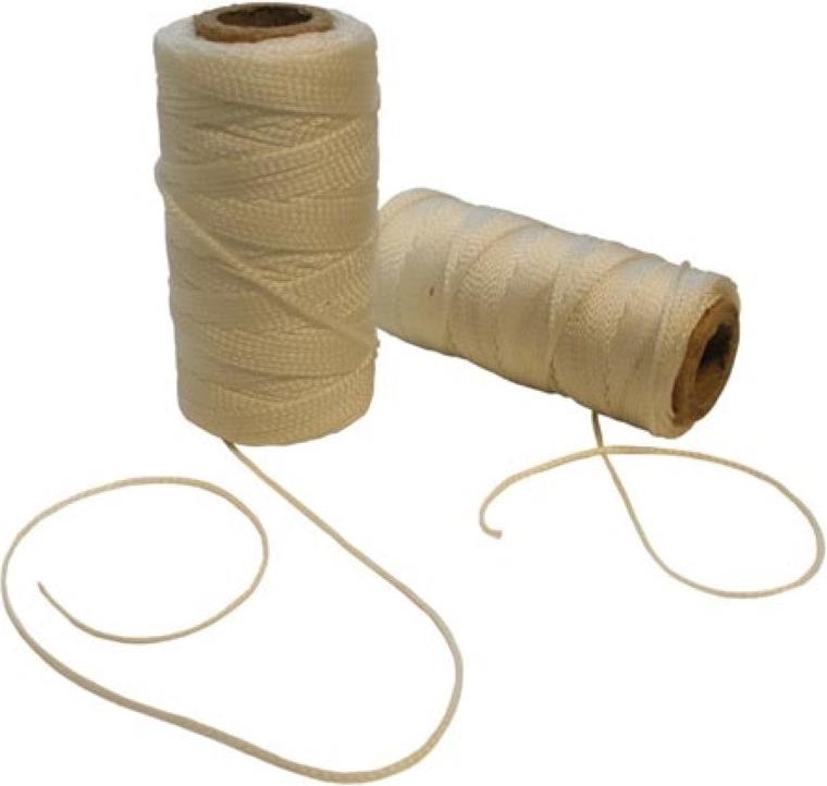 Toolland Maurerschnur 50 m weiß 1.2 mm für präzises Ausrichten robuste Linienführung auf Spule ideal HE949050