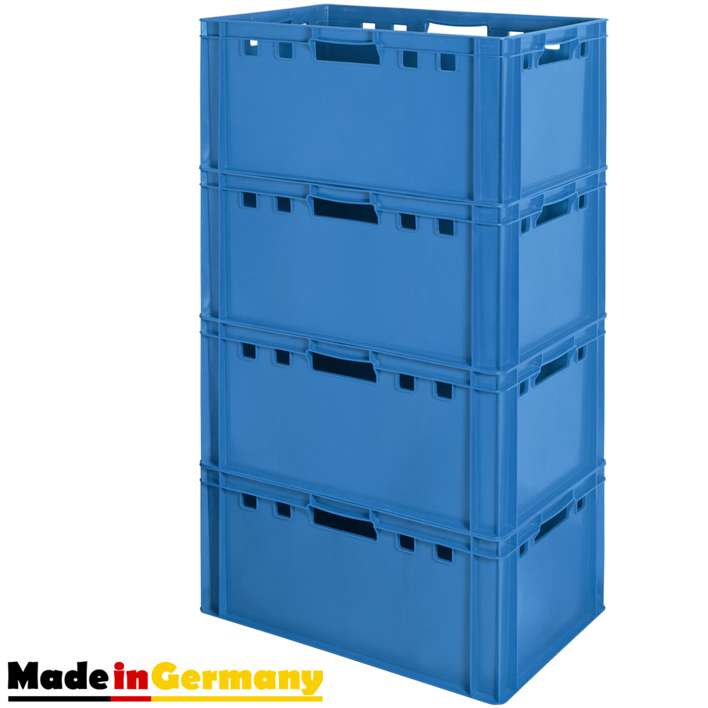 10 x E3 Eurofleischkiste Metzgerkiste Transportbox Obstkiste Gemüsebox NEU blau 