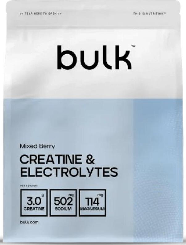 Bulk Creatine & Electrolytes (312g) Mixed Berry - Kreatin - Kreatin-Monohydrat BPB-CREL-MBER-0312