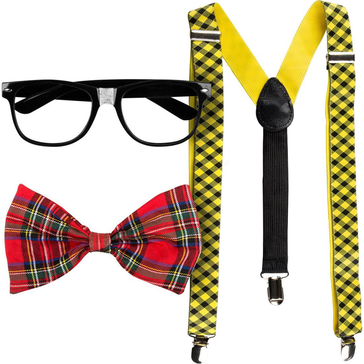 Nerd-Set (Brille, Hosenträger...) Boland 02606 (W)