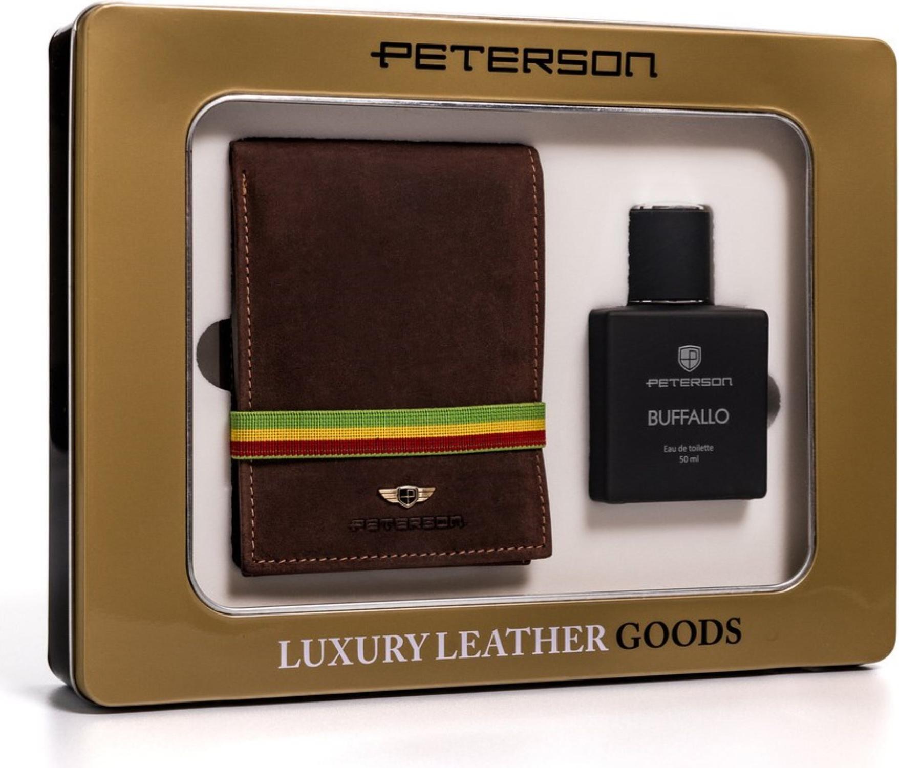 Geschenkset: Herren-Ledergeldbörse und Eau de Toilette - Peterson PTNZM42