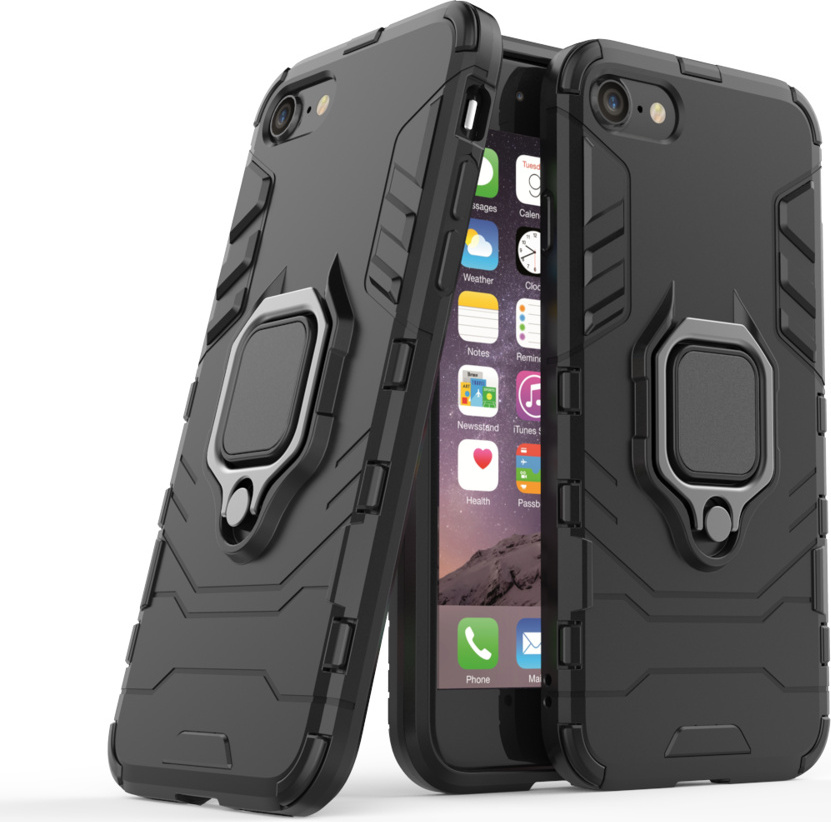 Ring Armor Robustné puzdro TPU/PC Armour na mobilný telefón pre iPhone SE SE / 5S / 5 Black