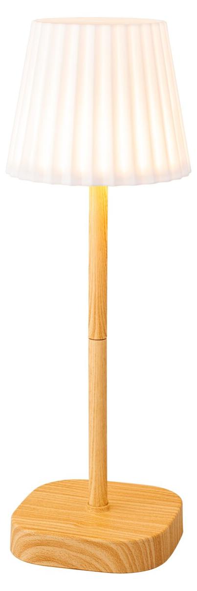 Lumineo Tischleuchte mit integrierter LED-Beleuchtung, aus Kunststoff, 12 cm Durchmesser, 34,5 cm Höhe 897976