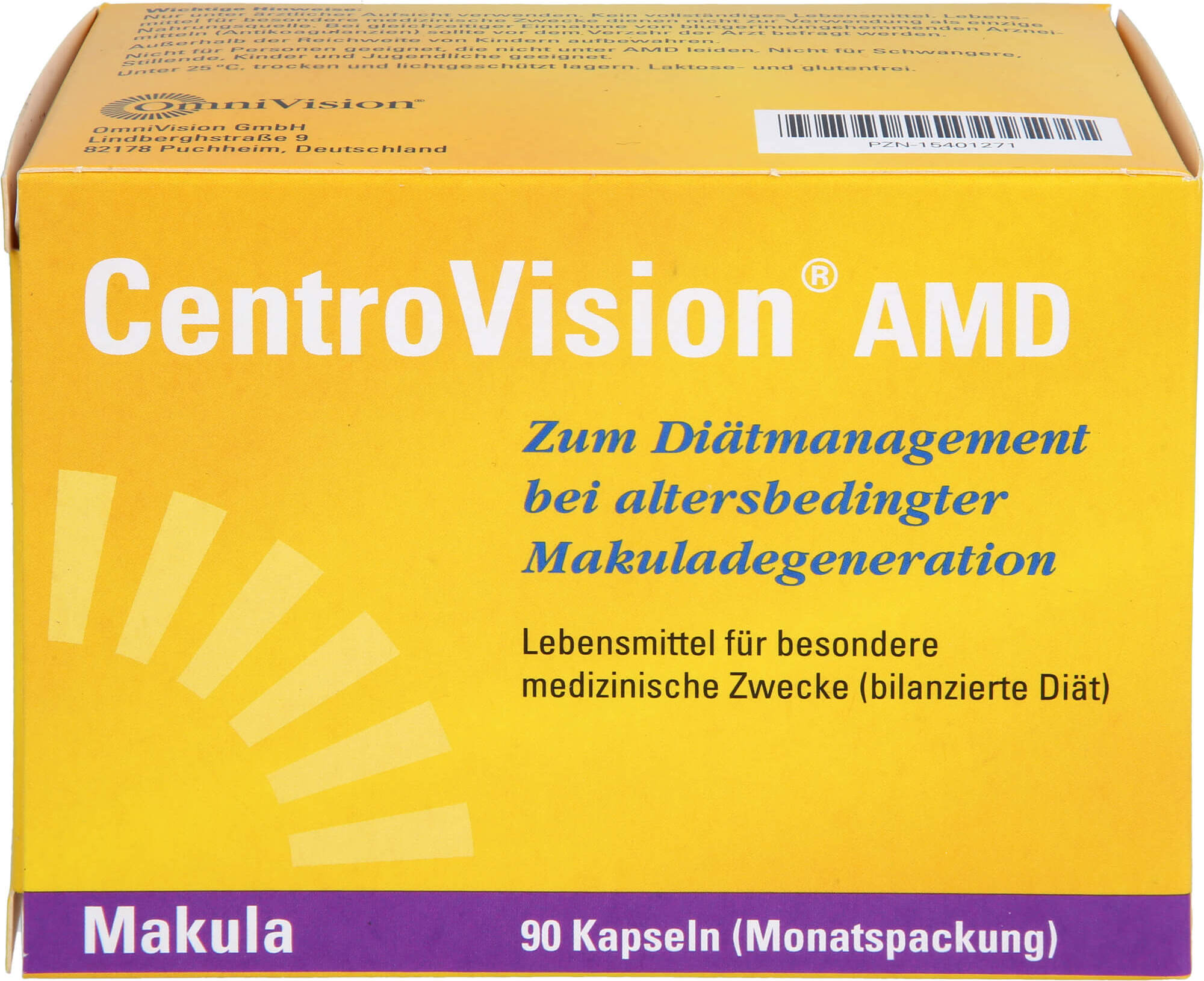 OmniVision CentroVision AMD Kapseln bei altersbedingter Makuladegeneration, 90 St. Kapseln 15401271